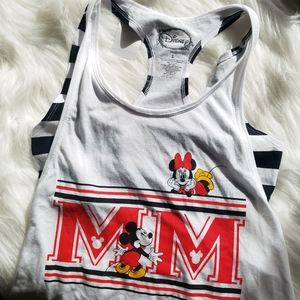Disney Mickey Minnie Athlesiure Tank Top S NWT